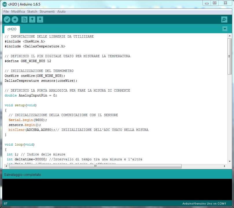 Figura 4 L ambiente di programmazione di Arduino Per avviare l esecuzione dello sketch cliccare su Strumenti e quindi su Monitor seriale (vedi figura 5) Figura 5 Il menu