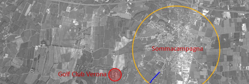 INDIVIDUAZIONE DELL AREE OGGETTO DI INTERVENTO Il Golf Club Verona si trova nella zona collinare compresa tra Sommacampagna e Custoza.