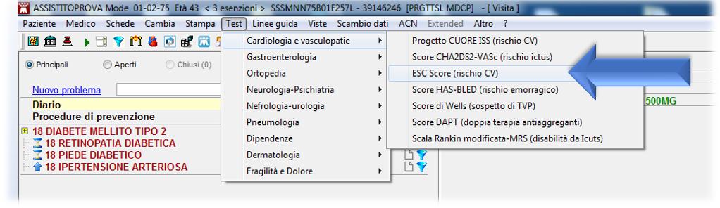 ESC SCORE In Millewin lo