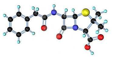 ph [27 pti] Uno degli antibiotici più comunemente utilizzato è la penicillina G (o acido benzilpenicillinico), che ha la seguente struttura: Legenda: nero: C; azzurro: H, rosso: O, blu: N e giallo: S