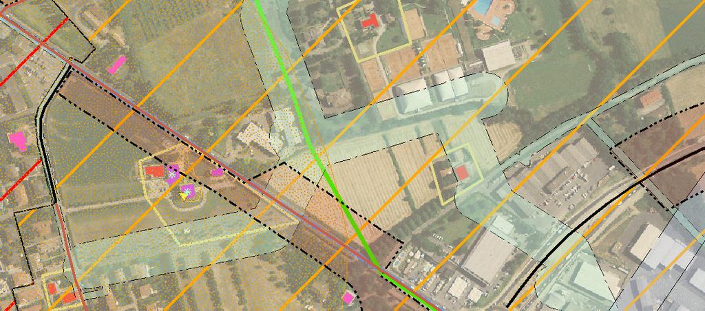 insediamenti Parte I: Stato di fatto scala 1:5000 POC O8 Scarzara Legenda perimetro del comparto Zone di tutela dei