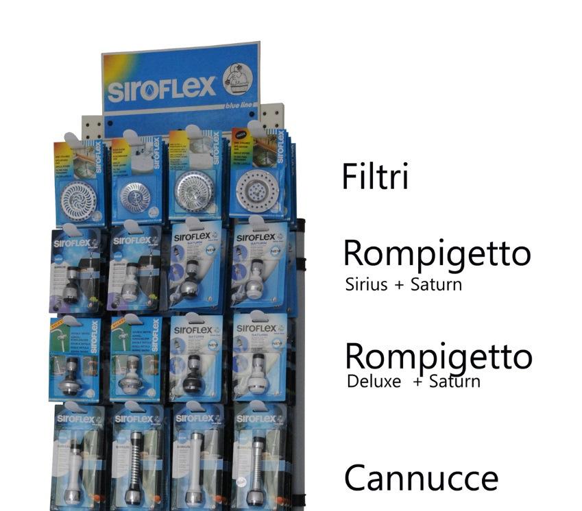 MIX BLUE LINE E/2000 C - cm. 175 x 50 Assortimento standard E/2000 C Espositore acciaio cm. 175 x 50 Livello n. Ref. Q.