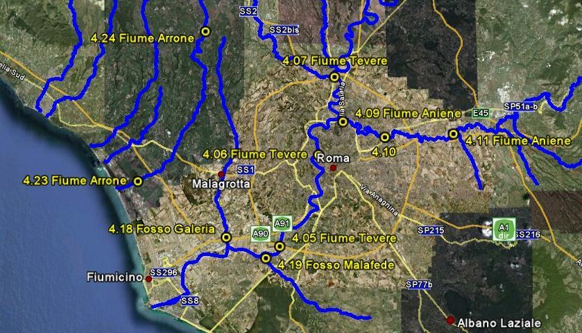 Acque Sotterranee Codice Impianto Bacino idrografico Codice Punto di campion amento Tipologia Corso d acqua/stazione di campionamento Anno 2006 Anno 2007 Chimico di base Anno 2008 Anno 2009 Anno 2010