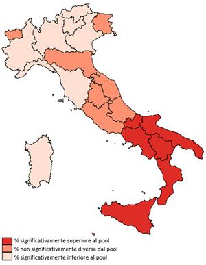 Eccesso ponderale Prevalenze per ASL di residenza Regione Sardegna 2009-12 7 Nelle ASL della Regione non sono emerse differenze statisticamente significative relative all eccesso ponderale (range dal