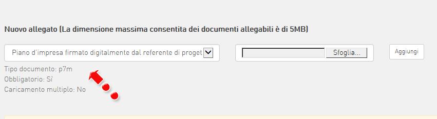 Man mano che gli allegati saranno caricati cliccando su Aggiungi, la tipologia selezionata non sarà più disponibile