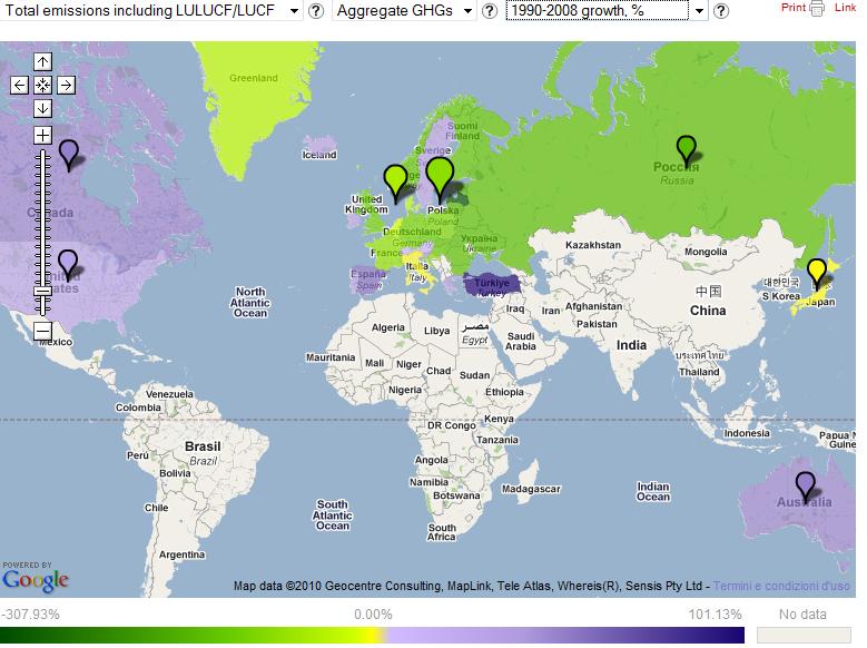 Livello #1: burden sharing nazionale/regionale Variazione % delle emissioni serra tra