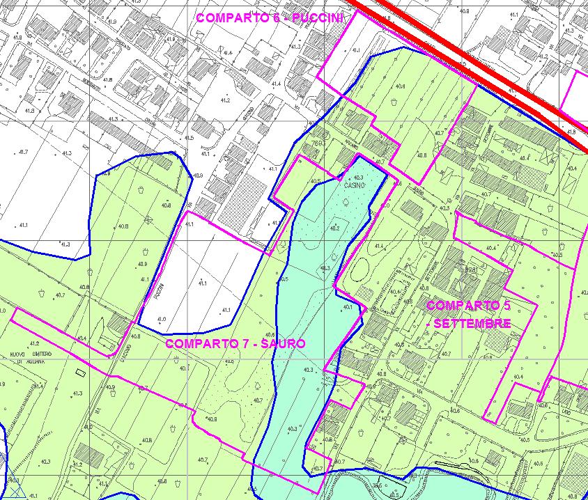 COMPARTO 5 - SETTEMBRE Superficie comparto Superficie allagata Quota media del piano di campagna Quota del battente idraulico Volume di compensazione COMPARTO 6 - PUCCINI Superficie comparto