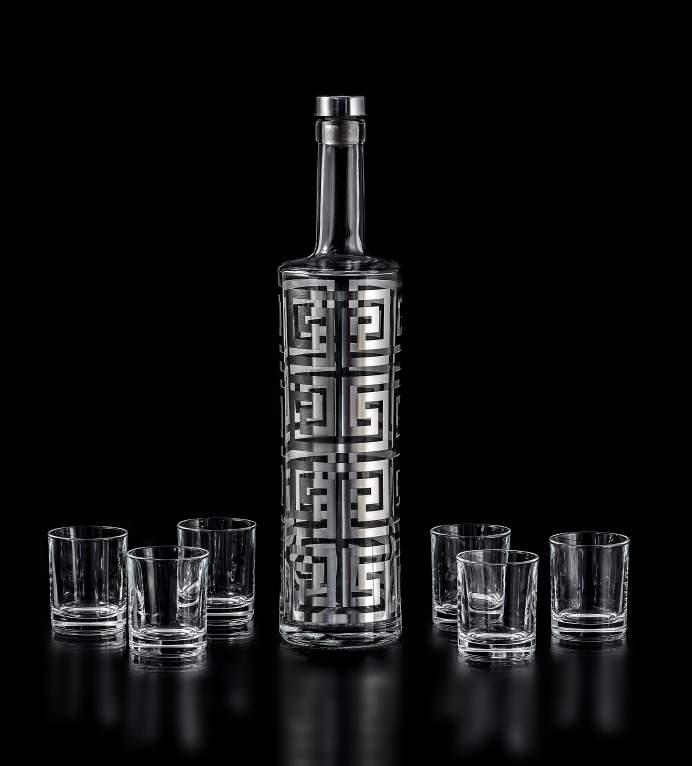 MEANDRO SET LIQUORE CON BOTTIGLIA