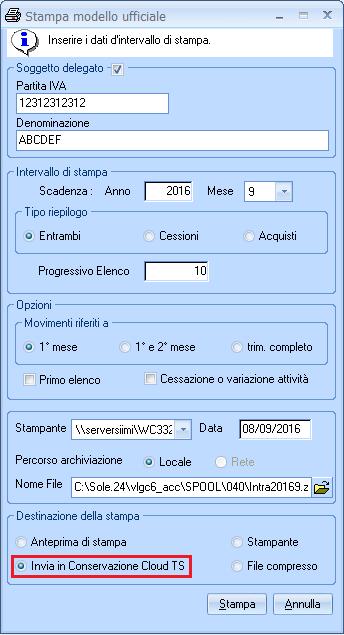 Infine gli Elenchi Intrastat Acquisti e gli Elenchi Intrastat Cessioni.