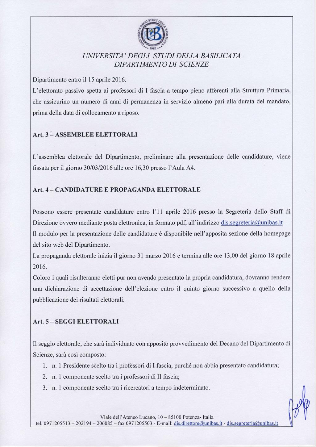 - dltn, - /P:.rtu--@, ffi "fusr,* Dipartimento entro il 15 aprile 2016.