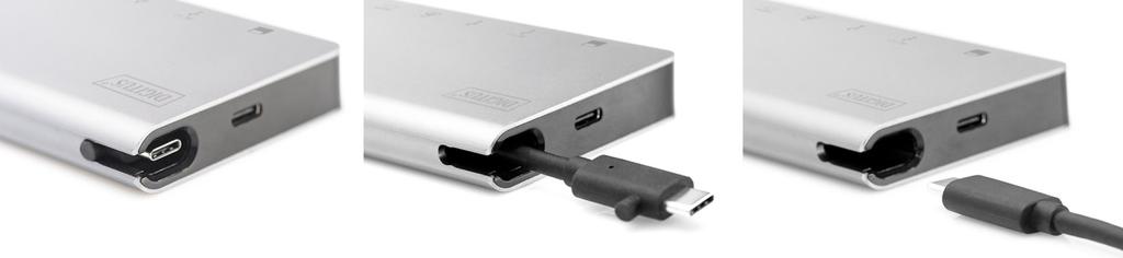 Alimentazione Porta USB-C femmina Fino a 100 W (20 V/5 A) 5.0 FUNZIONAMENTO 1) Collegare la porta USB-C femmina di questo prodotto al dispositivo USB-C. 2) Collegare le due uscite USB 3.