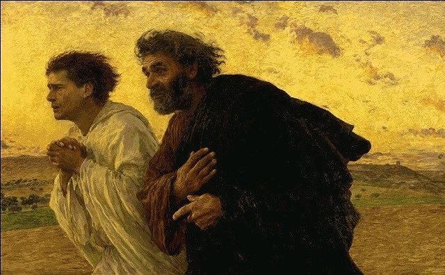 3 Maddalena, che amava molto Gesù, non gli ha creduto e corre da Pietro e dal discepolo, che Gesù amava, il discepolo perfetto.