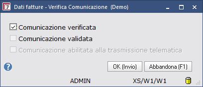 L indicazione Comunicazione validata ha la spunta se, prima di uscire, è stata eseguita la