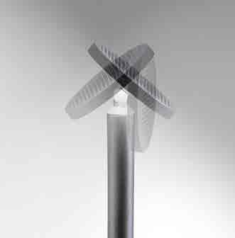 Floor lamp with adjustable head with a dark grey painted die-cast aluminium fixture and a satin finish polycarbonate