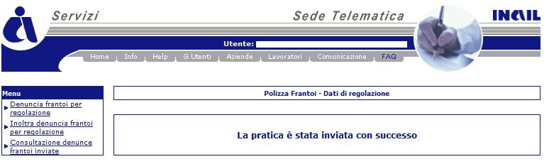 I dati anagrafici riportati in automatico nei campi non sono modificabili tranne il campo E.mail (obbligatorio) e il campo PEC (facoltativo).