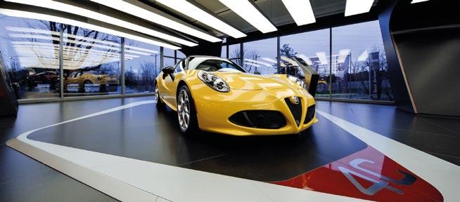 clienti e i visitatori del Brand Center, una location che coniuga il passato e il futuro di Alfa Romeo.