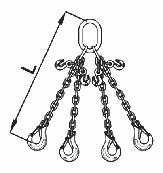 PENDENTI A BRACCI MULTIPLI IN CATENA GRADO 10 SERIE CTN-CTB - IL PRIMO METRO È COMPRESO DEGLI ACCESSORI (L) G10 1 BRACCI Con ganci ad occhio con sicura 1 BRACCI Con ganci autobloccanti Catena 90 Mt.