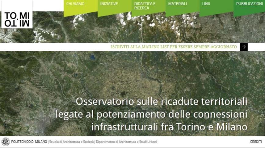 regionale Riflessione da tempo in corso al DAStU su territori metropolitani