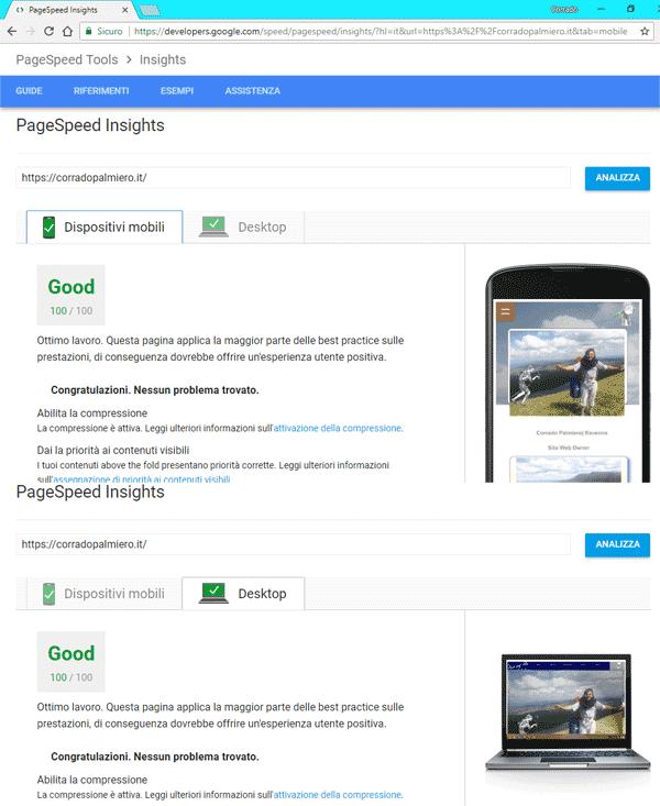 Verificata la corretta visualizzazione sui Dispositivi Mobili e sul Desktop, testiamo la SEO Search Engine Optimization, tramite risorsa online.