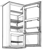 COME FAR FUNZIONARE IL COMPARTO FRIGORIFERO Quest apparecchio è un frigorifero con comparto congelatore a stelle. Lo sbrinamento del comparto frigorifero è completamente automatico.