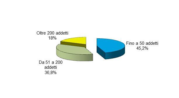 Rappresentatività per classi dimensionali La