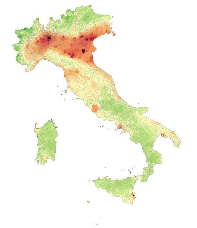Tutto il territorio Italiano Exposure Assessment Esempio: PM2.