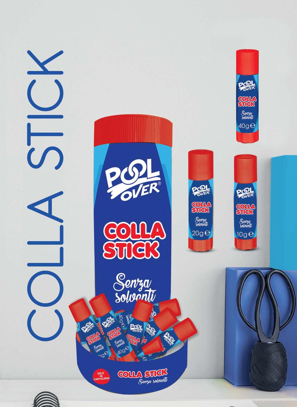 Colla Stick Pool Over Prodotto italiano a base di PVP (polivinilpirrolidone) resina di prima qualità che permette allo Stick Pool Over di primeggiare nei test comparativi con i prodotti concorrenti