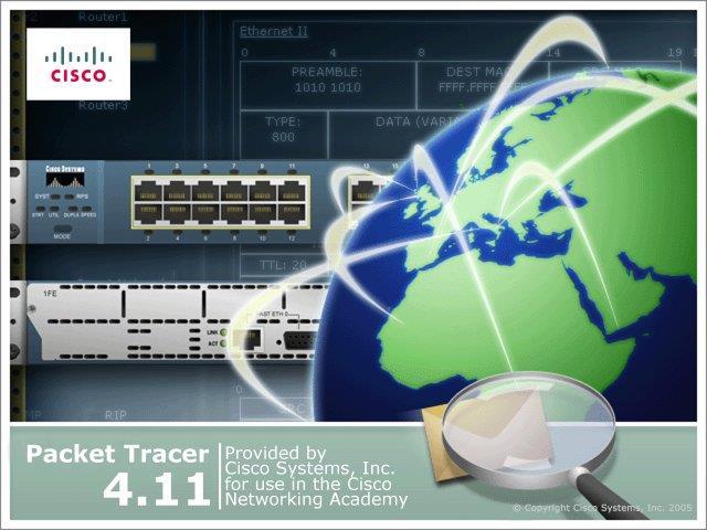 Cisco Packet Tracer Cisco Packet Tracer è un software didattico distribuito agli studenti ed istruttori del Programma Cisco Networking Academy per l emulazione di apparati di rete CISCO Permette di