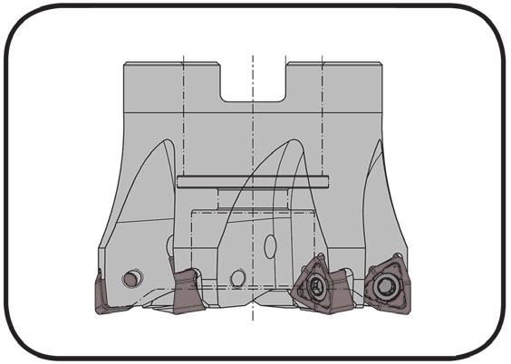 Fraise à moyeu Fresa a manicotto DA62 avec arrosage central con foro per la lubrificazione interna Diamètre de coupe Diametro Ds 40-80 mm Fraise à moyeu selon DIN 8030-A Fresa a manicotto secondo