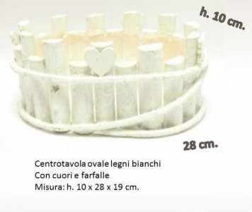 cuori e farfalle misura 10x28x19cm Codice 71056