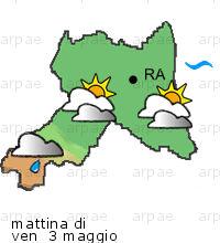 bollettino meteo per la provincia di Ravenna weather forecast for the Ravenna province costa coast Temp MAX 21 C 21 C 16 C Pioggia Rain 0-2mm 0mm 0-4mm Vento Wind 26km/h 30km/h 40km/h costa coast