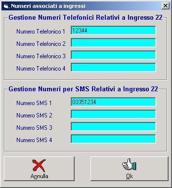 4.4.12 Inserimento Numeri Telefonici per