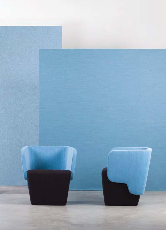 83 WRAP Christophe Bourban & Luciano Dell Orefice Avvolgente e su misura, la collezione di sedute WRAP si compone di un a base e di uno schienale sagomato come una coperta.