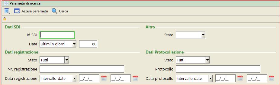 Magazzino Fatturazioni Elettronica passiva Ricerca fatture Attraverso i parametri è possibile effettuare la ricerca delle fattura ancora da registrare in PanJea sul sito