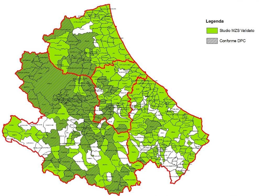 totalità del territorio regionale; Nell ambito della ricostruzione