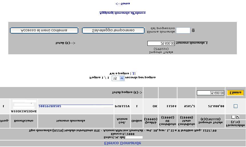 5 Verificare i dati richiamati nell elenco