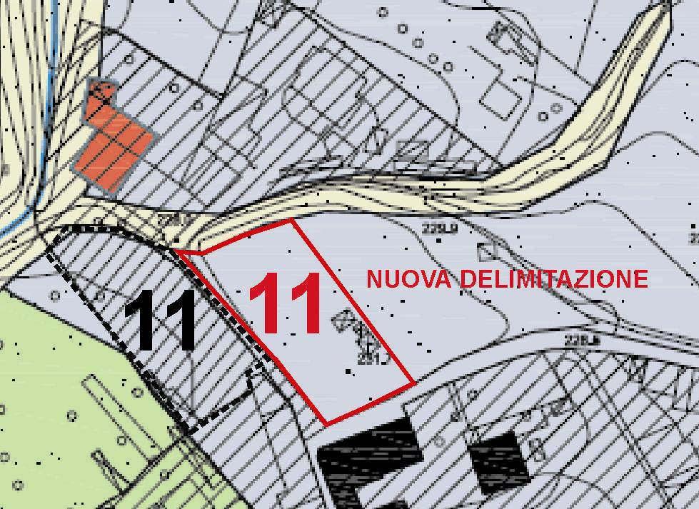 PROPOSTA SCAMBIO SACCO - INTERVENTO 3 (ex intervento 11) LOCALITA : Via Sauro CLASSE DI ZONIZZAZIONE : Classe II (in azzurro vedi stralcio Carta di Sintesi) DESTINAZIONE PREVISTA: Area residenziale