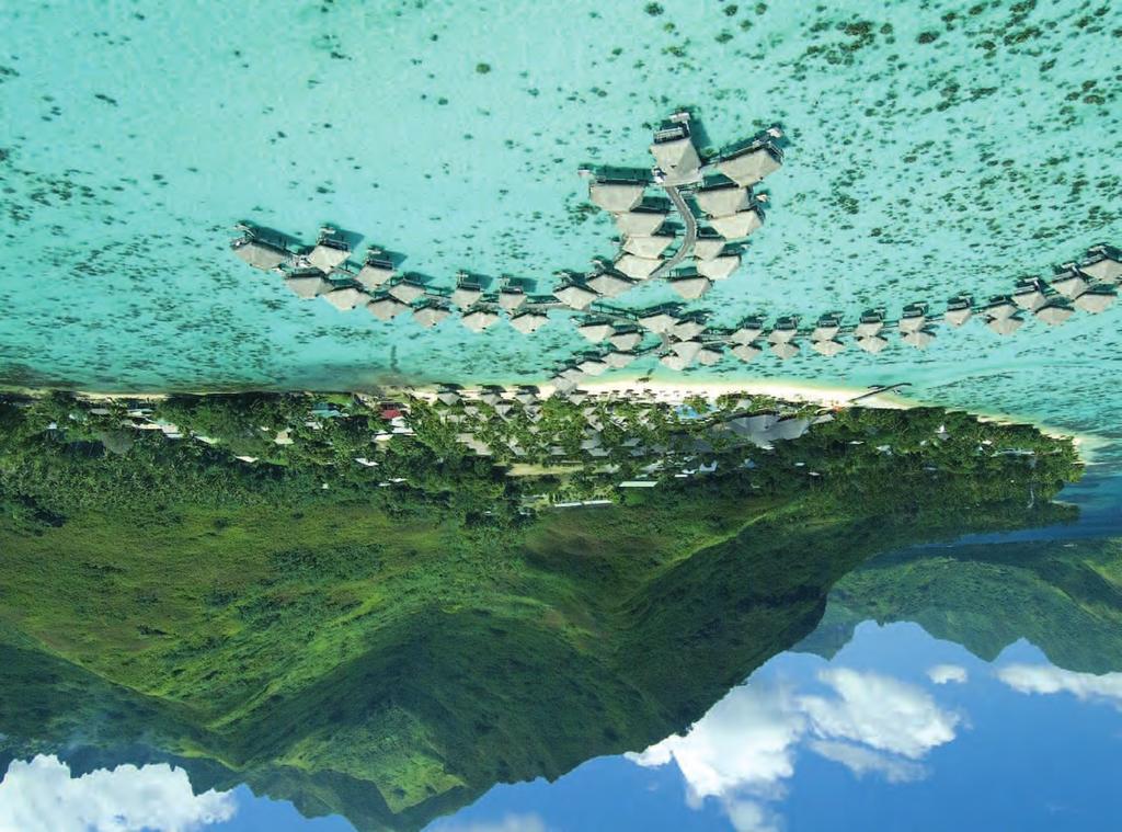 CAMERE Situati tra 2 baie dell isola a forma di cuore di Moorea, i 106 bungalow sono dotati di vista sul giardino o accesso diretto alla laguna.