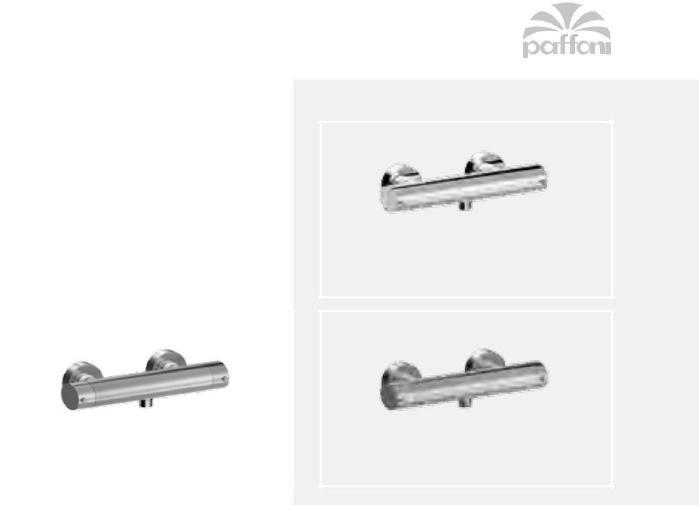 attacco 1/2 con/ senza set doccia Thermostatic shower mixer 1/2 connection with/ without shower