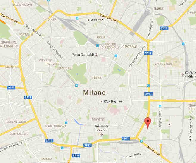 Sistema viario esterno ed accessi L edificio è ubicato nella zona sud-est della città di Milano.