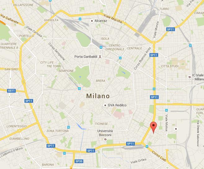 Sistema viario esterno ed accessi L edificio è ubicato nella zona sud-est della città di Milano.