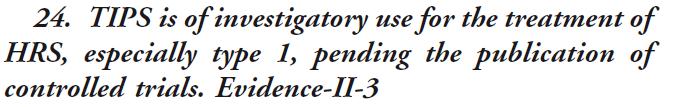 TIPS - Indications Renal function improvement after TIPS 1 and 2-year survival rates.