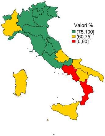 Donne 50-69enni che hanno riferito di aver eseguito una mammografia preventiva entro gli ultimi due anni Passi 2014-2017 100 87% 83% 79% 73% 80 10 14 22 59% 60 19 22 40 77 69 54 57 20 37 0 % Emilia-