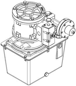 POMPA PNEUMOIDRAULICA PNEUMOHYDRAULIC PUMP POMPA /M CON VOLANTINO / /M PUMP WITH HANDWHEEL Pompa pneumoidraulica /M montata con valvola di comando a leva e volantino manuale di messa a scarico.