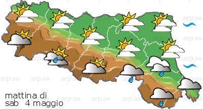 bollettino meteo regionale regional weather forecast Stato del tempo: al mattino nuvolosità variabile più compatta sui settori occidentali, sull'appennino e lungo l'asta del Po con associate