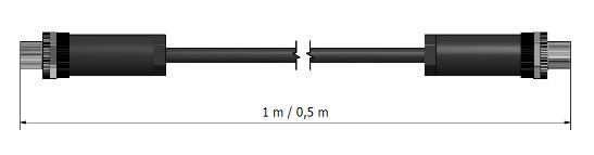 M12 - Angolo flusso luminoso 90 Lampada Conn. M12 - Angolo flusso luminoso 110 con Diffusore Lampada DIMMERABILE Conn.