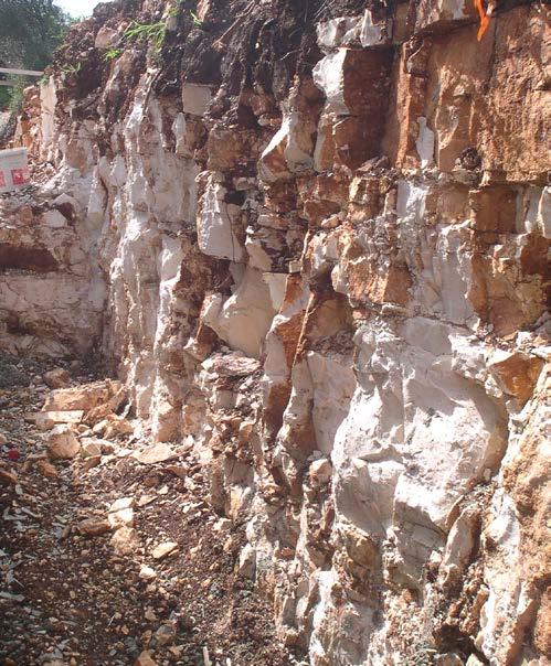 Stratigrafia La successione stratigrafica, al di fuori delle zone più depresse, dove si rinvengono depositi terrosi, è dominata dal calcare cretacico, che si presenta