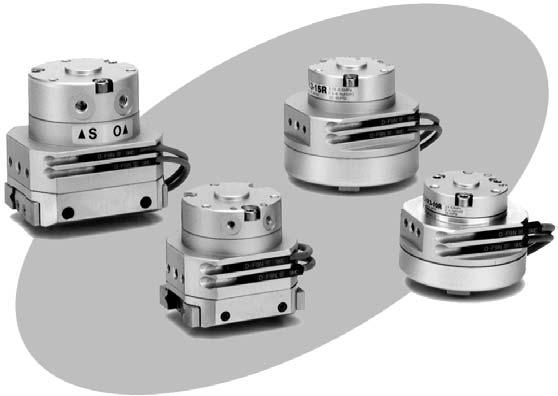 Con guida a rulli incrociati Pinze pneumatiche ( dita) (3 dita) MHR/MDHR, MHR3/MDHR3 lta precisione - ripetibilità ±.