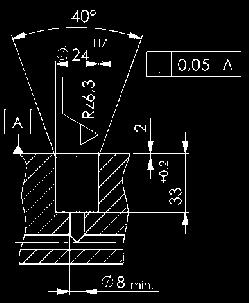 Il dispositivo di bloccaggio verticale ammette una pressione dinamica max. di 3 bar al rilascio. Nr. 6958SU-16 Nr. 6958ST-16 Nr. 6958SU-16 Nr. 6958ST-16 Dimensioni di montaggio: Nr.