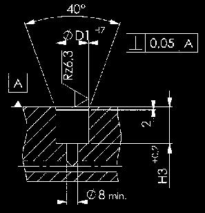 Le viti secondo ISO 4762, classe di resistenza 12.9, leggermente oliate, non sono fornite in dotazione. Il dispositivo di bloccaggio verticale ammette una pressione dinamica max. di 3 bar al rilascio.